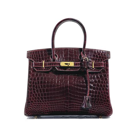 hermes birkin burgundy crocodile|hermes birkin crocodile handbag.